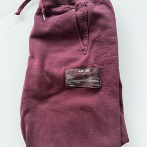 Helmut Lang Unisex crimson red patch sweatpants